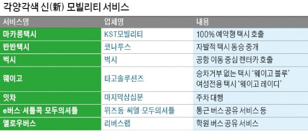 카카오택시·타다만 탔던 당신, 맞춤형 모빌리티로 더 쾌적하게