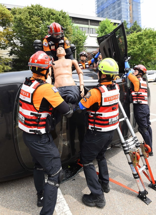 광진소방서 매몰사고 구조훈련