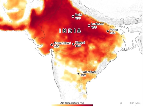 펄펄 끓는 인도, 100명 이상 사망…"기후 변화 직격탄"