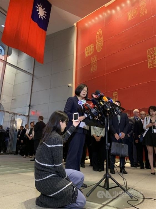 차이잉원 대만 총통, 미국 도착…정ㆍ재계 인사 접촉