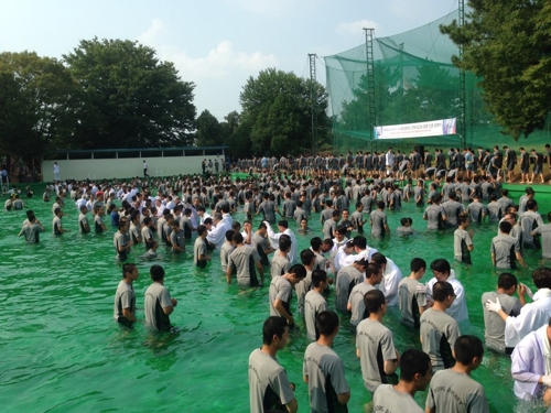 기독교군선교연합회, 육군 논산훈련병 4천명 진중 침례