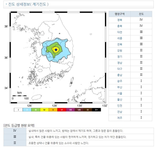 경북 상주서 3.9 지진…올해 남한 내륙 최대 강진