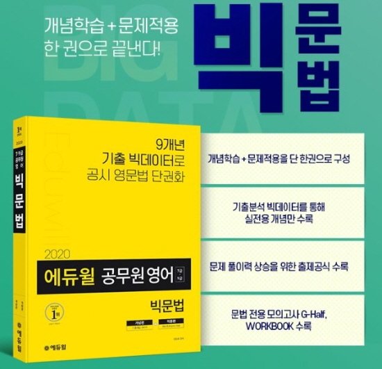 에듀윌 2020년 7급, 9급공무원 영어시험 대비 `빅문법` 출간