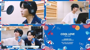 빅스 홍빈·몬스타엑스 형원, K팝 프로젝트 &#39;COOL LOVE&#39; 녹음실 비하인드 공개