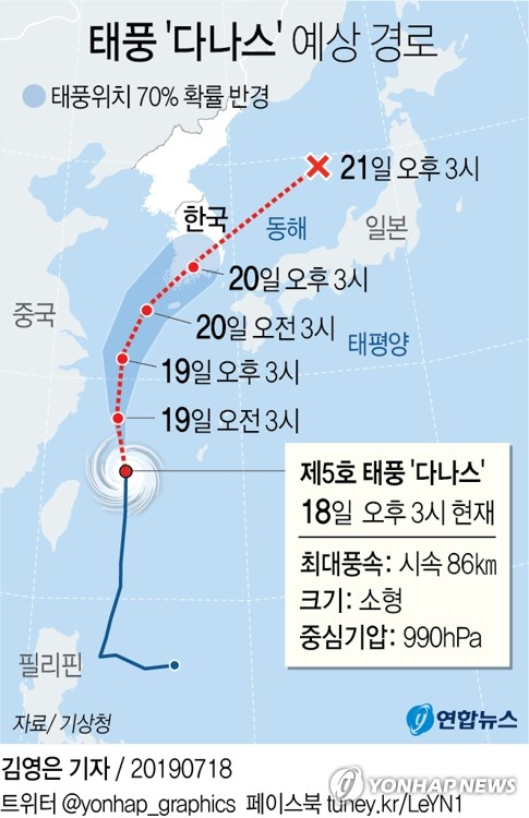 장마·태풍 영향, 경남지역 내일까지 비 '최대 500㎜'