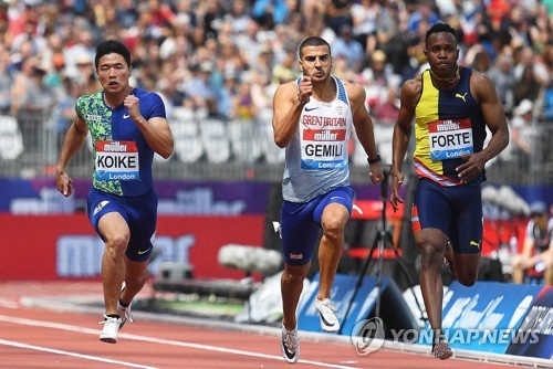 고이케, 9초98…일본 육상 100ｍ 역대 3번째 9초대 달성