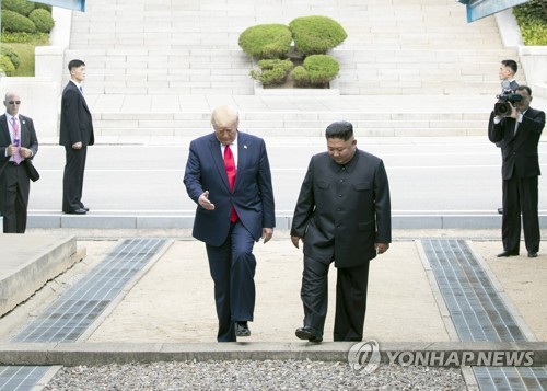 北매체, 판문점 회동 보도…"北美, 생산적 대화 재개 합의"