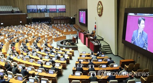 野, '공존' 이인영 연설에 "야당 탓만…공감 못 해"(종합)