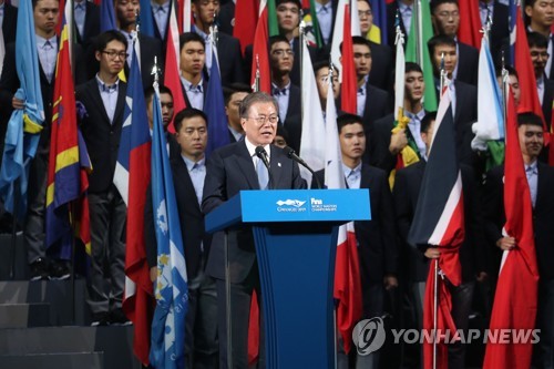 [광주세계수영] 빛의 고장에서, 물의 축제 시작…"개회를 선언합니다"(종합)