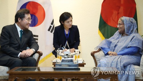 한·방글라데시 총리회담…이총리 "韓기업, 경제특구 관심 많다"