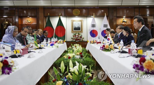 한·방글라데시 총리회담…이총리 "韓기업, 경제특구 관심 많다"