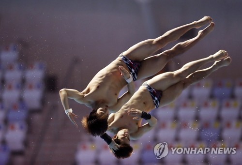 -광주세계수영- 한국 수구 '첫 골'…우하람·김영남 10ｍ 싱크로 6위