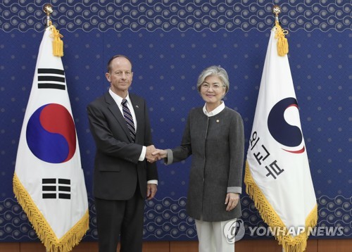 강경화, 스틸웰 美차관보에 "어려운 시기에 협력 고대"