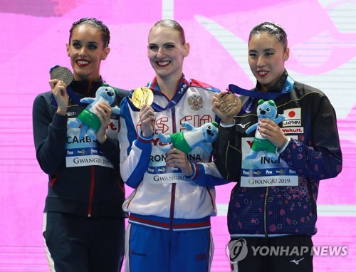-광주세계수영- 러시아 로마시나, 20번째 금메달…아티스틱 최다 신기록