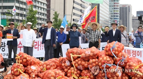 "농산물 가격 폭락…공공수급제 실시해야" 농민단체 상경집회