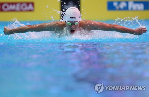 [광주세계수영] 어른들과 겨룬 중학생 김민섭 "꼴찌했지만 괜찮아"