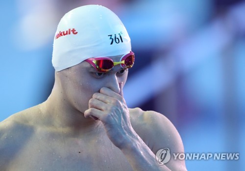 [광주세계수영] '마지막 레이스 6위' 쑨양 "도쿄올림픽 800m 출전 고민해봐야"