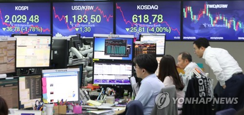 코스닥 4% 급락에 27개월 만의 최저…코스피 2,020대 후퇴(종합2보)