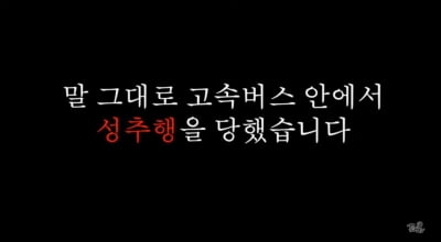 20만 유튜버 꽁지, 고속버스 성추행범 폭로…"자꾸 가슴 만져"