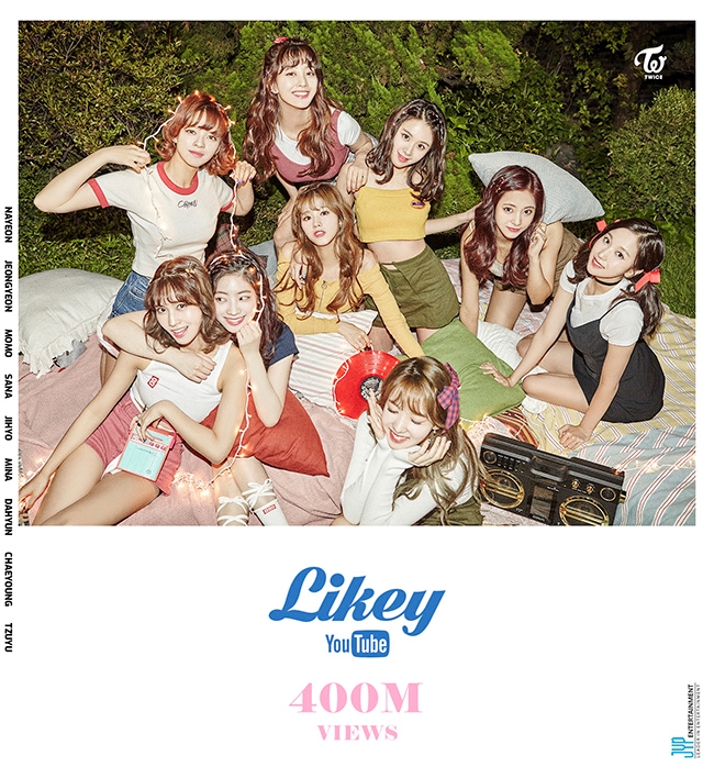 ‘아시아 원톱 걸그룹’ 트와이스, `LIKEY` 뮤직비디오 4억뷰 돌파