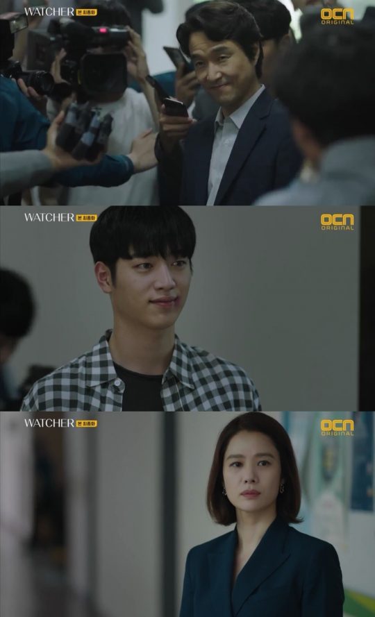 OCN 오리지널 ‘왓쳐’의 한석규(위부터), 서강준, 김현주./ 사진=방송화면