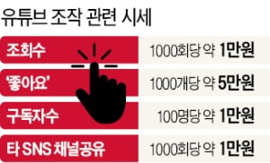 "100만원 내면 구독자 1만명 만들어 드려요"…유튜브 조작 '활개'