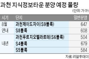 과천 전셋값 급등…"청약 노린 이주 몰렸다"