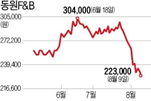 “매출 늘어도 경쟁 심화”…식품株들 신저가 속출