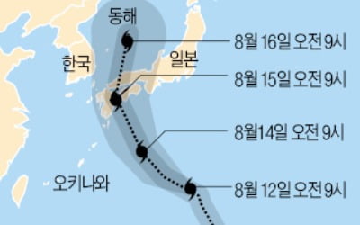 제10호 태풍 '크로사' 日 향해 북상…15일 한반도에 폭우