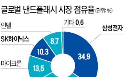 삼성·SK하이닉스, 글로벌 낸드 점유율 동반 상승