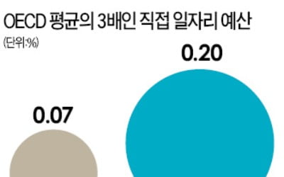 정부, 선진국보다 단기 일자리 적다는데…관련 예산 비중은 OECD 평균의 세 배