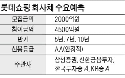 업황부진에도…롯데쇼핑 회사채 흥행