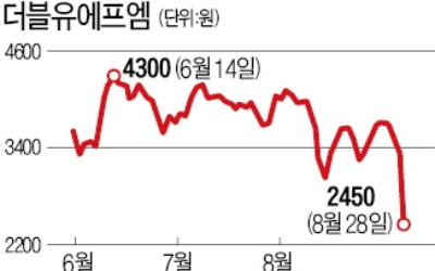 '조국 펀드'가 투자한 더블유에프엠 주가 급락