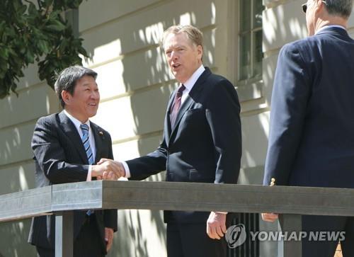 日경제재생상 "미일 무역협상 논의 상당히 앞으로 진행"