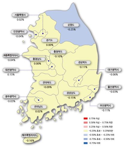 서울 집값 상승폭 축소…상한제 타격 재건축단지 가격하락 영향