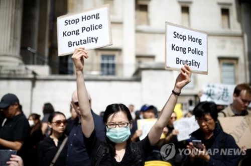 세계 곳곳에서 홍콩 '송환법 반대 시위' 지지 집회