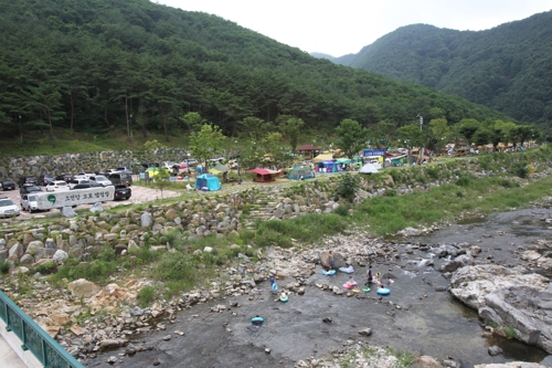 별빛 쏟아지는 시원한 계곡…단양 캠핑장 '연일 만원'