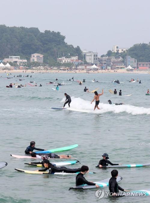 "양양을 서핑 거점도시로" 강원도, 8개 해변 서핑 특화지구 조성