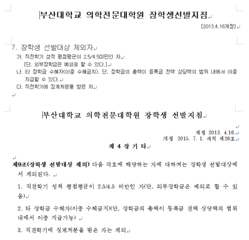 부산대 '조국 딸 장학금 특혜의혹' 해명할수록 더 의문투성이