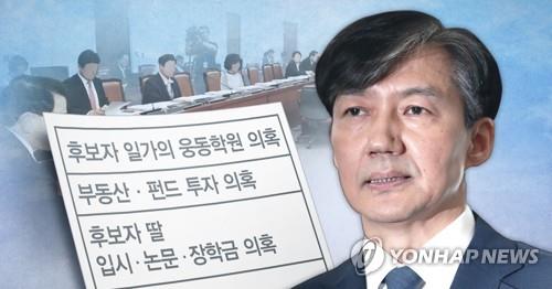 曺청문회 증인·참고인 '신경전'…"증인 87명" vs "황색정치"