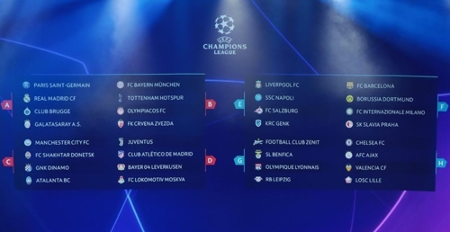 손흥민의 토트넘, B.뮌헨 등과 UEFA 챔피언스리그 맞대결