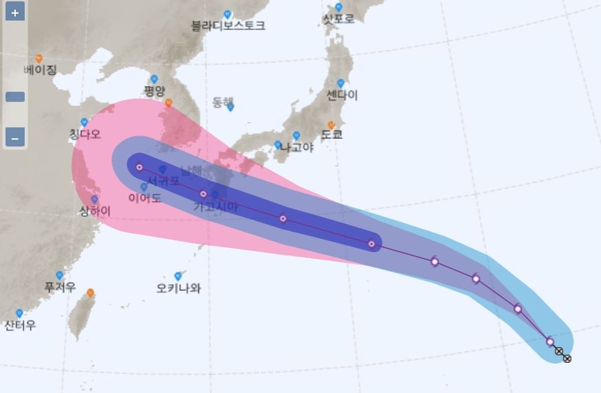 8호 태풍 발생...서일본 거쳐 제주 향할 듯