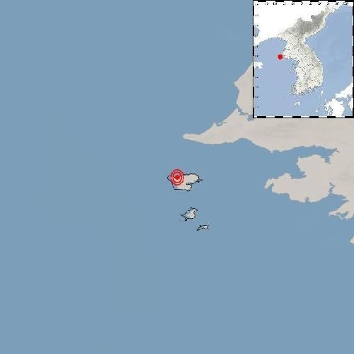 인천 백령도 서북서쪽서 규모 2.1 지진 발생