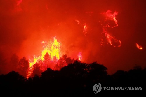 프랑스 남동부 오드 지역 산림서 큰불…900헥타르 태워