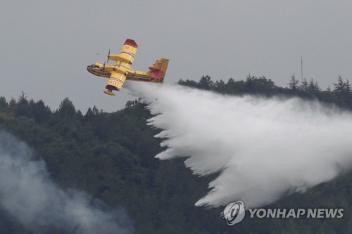 프랑스 남동부 오드 지역 산림서 큰불…900헥타르 태워