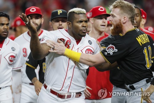 MLB 피츠버그-신시내티 난투극 연루자, 무더기 출전 정지 징계