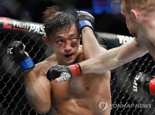 UFC 마동현, 눈 부상으로 닥터스톱 TKO패