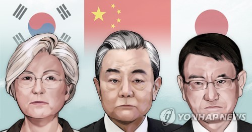 한중일 외교장관 오늘 베이징 회동…한일 갈등 논의 주목(종합)