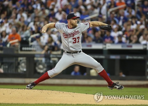 스트래즈버그, 워싱턴 역대 탈삼진 1위…승수 쌓기는 실패