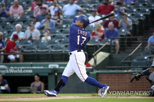 추신수, 3경기 연속 무안타…MLB 텍사스는 시애틀 제압